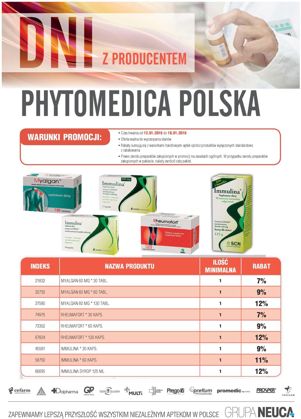 zakupionych w promocji na zasadach ogólnych. W przypadku zwrotu preparatów zakupionych w pakiecie, należy zwrócić cały pakiet.