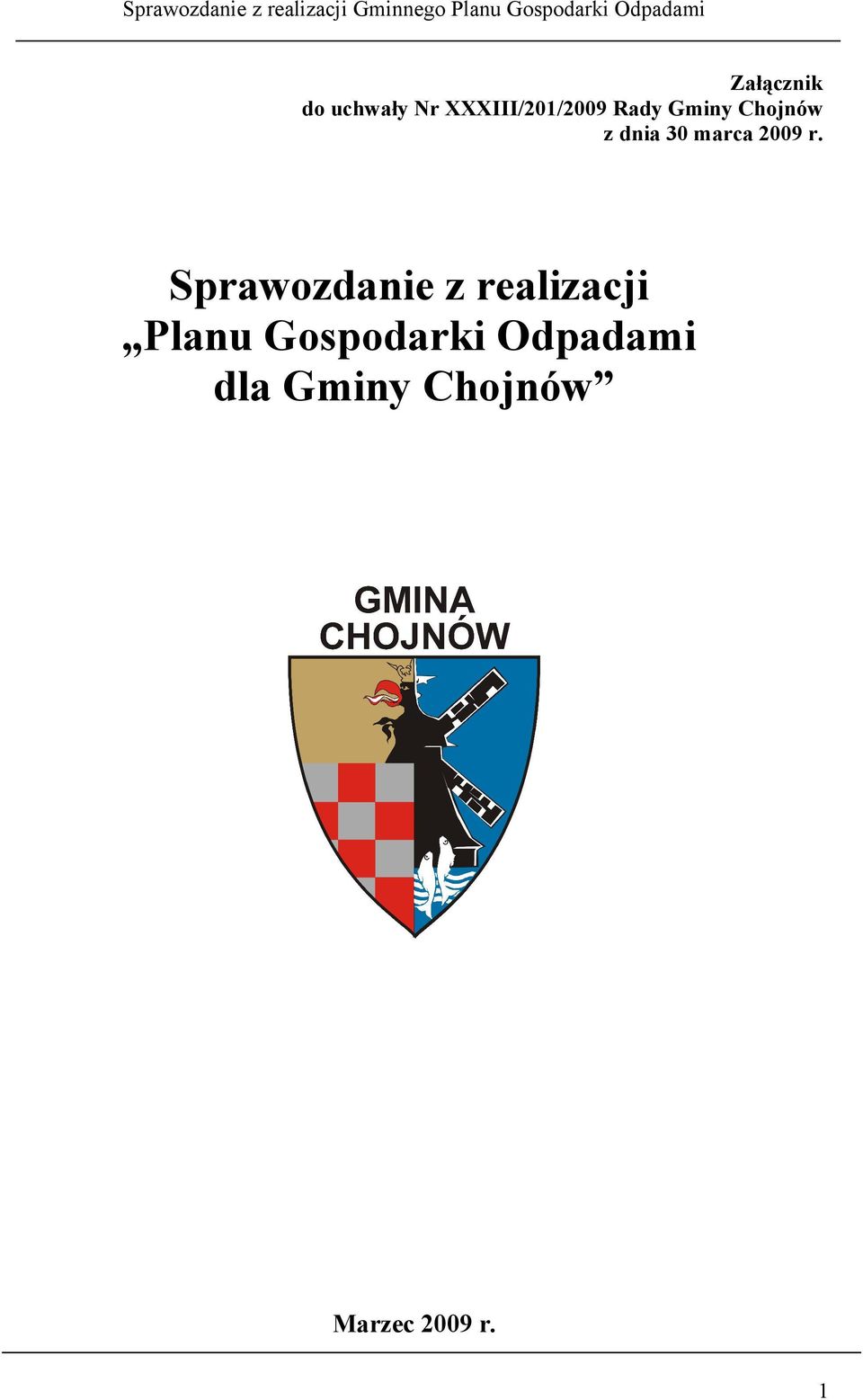 Sprawozdanie z realizacji Planu Gospodarki