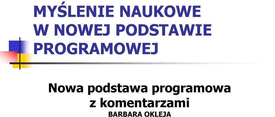 Nowa podstawa programowa