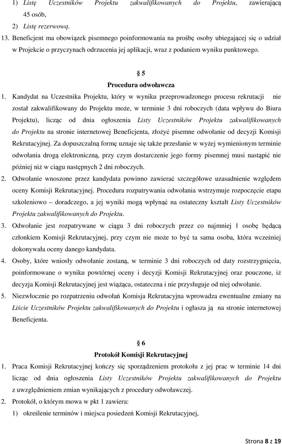 5 Procedura odwoławcza 1.