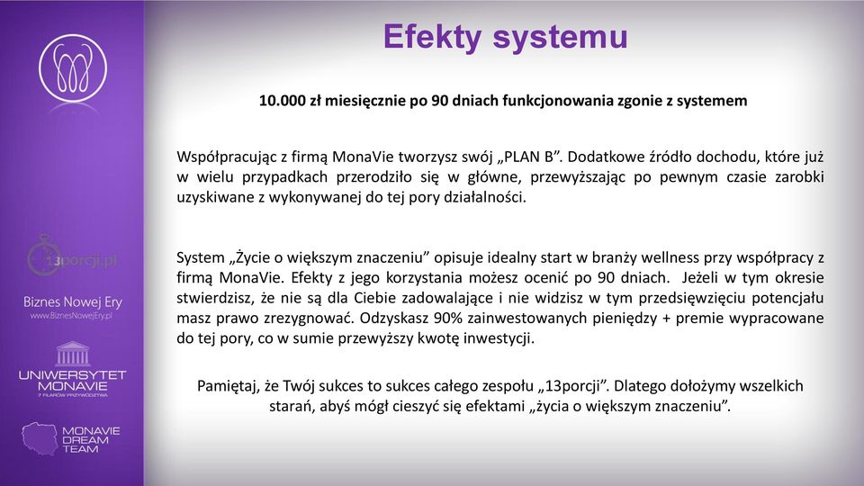 System Życie o większym znaczeniu opisuje idealny start w branży wellness przy współpracy z firmą MonaVie. Efekty z jego korzystania Dlaczego możesz ocenić? po 90 dniach.