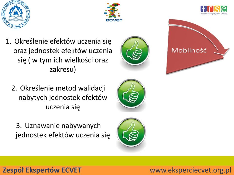 Określenie metod walidacji nabytych jednostek efektów