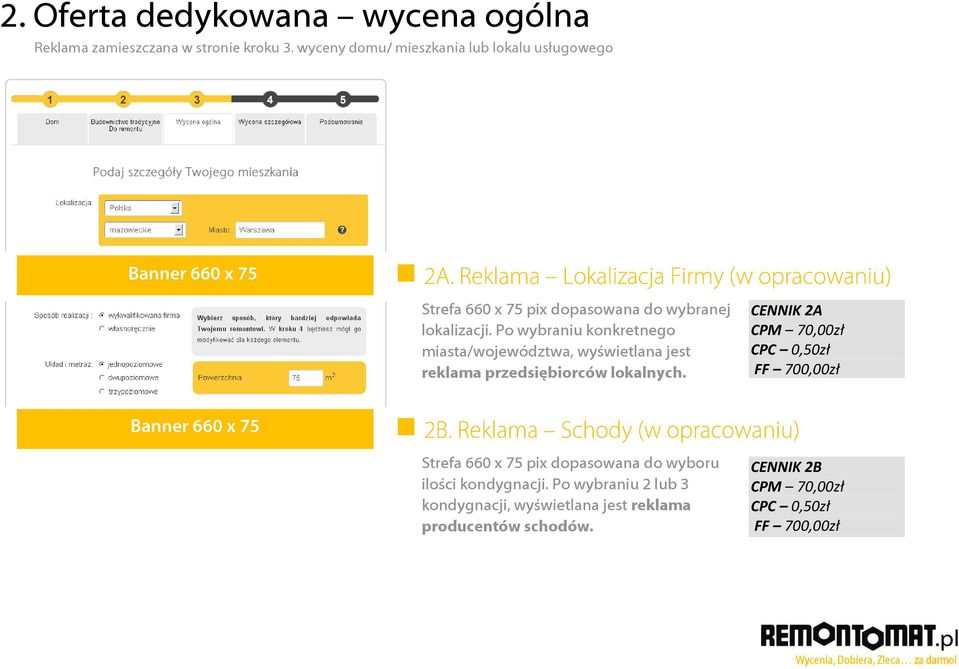 Po wybraniu konkretnego miasta/województwa, wyświetlana jest reklama przedsiębiorców lokalnych.