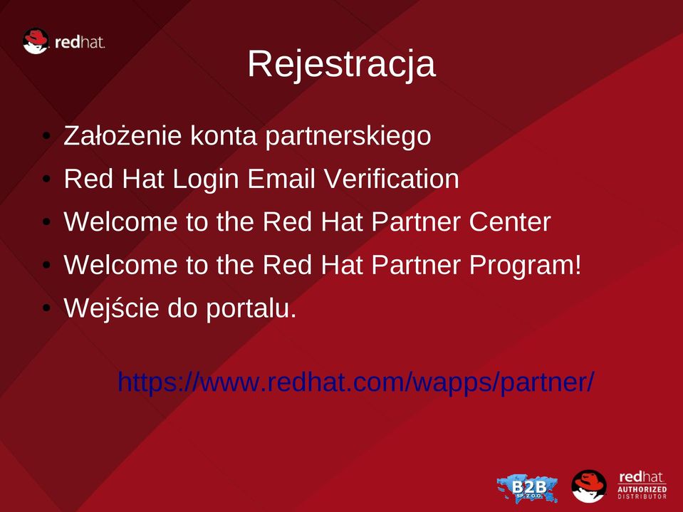 Welcome to the Red Hat Partner Program!