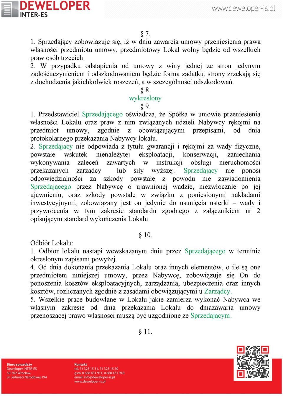 odszkodowań. 8. wykreslony 9. 1.