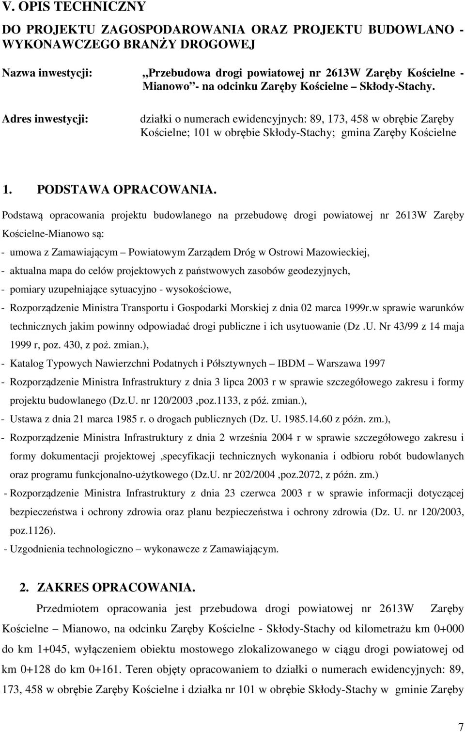 PODSTAWA OPRACOWANIA.