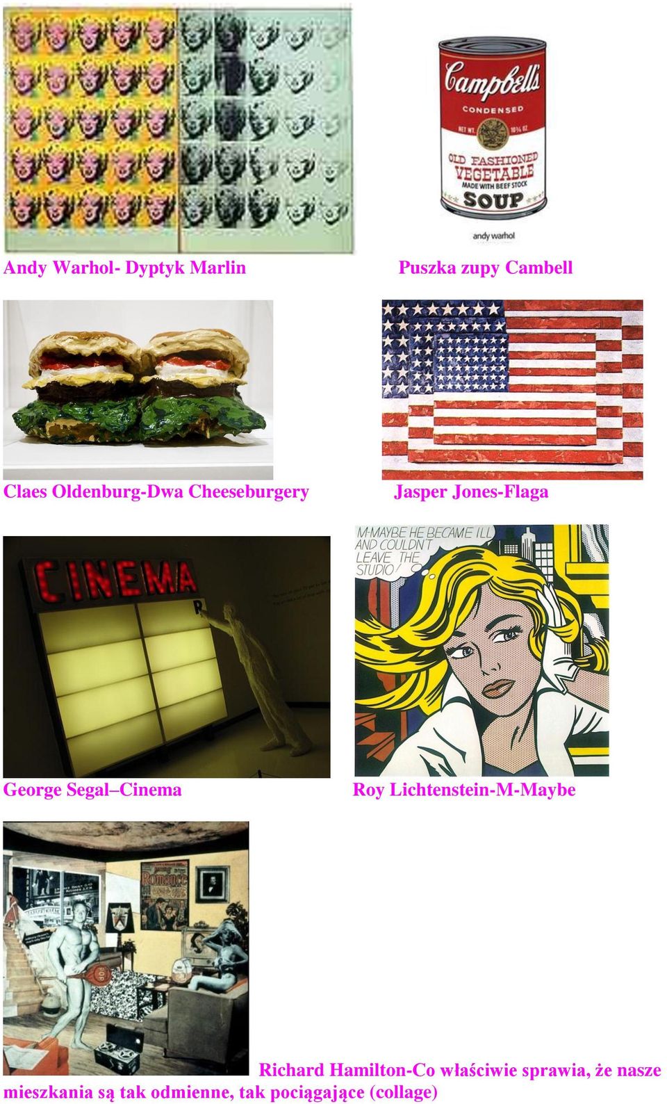 Cinema Roy Lichtenstein-M-Maybe Richard Hamilton-Co właściwie