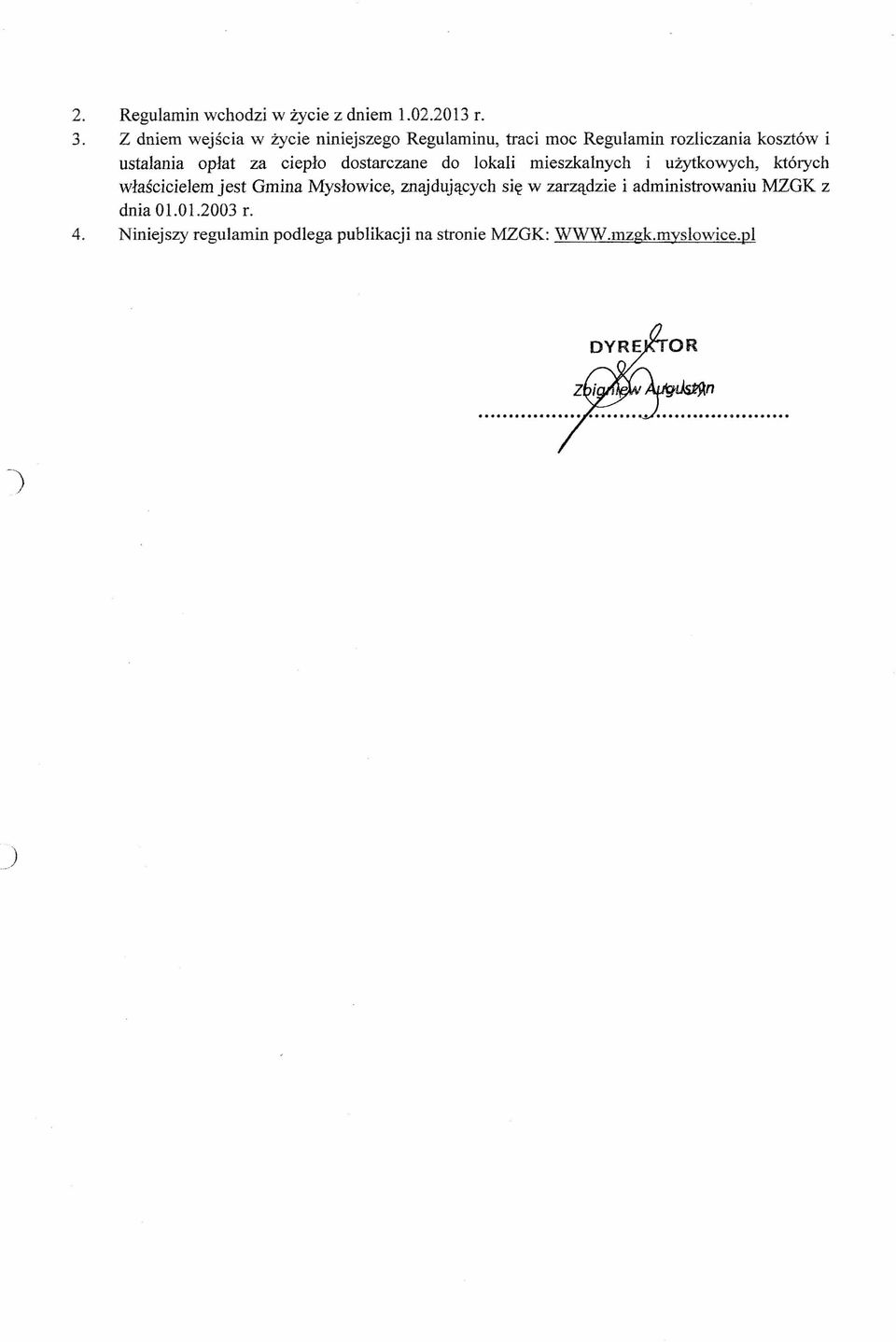 opłat za ciepło dostarczane do lokali mieszkalnych i użytkowych, których właścicielem jest Gmina
