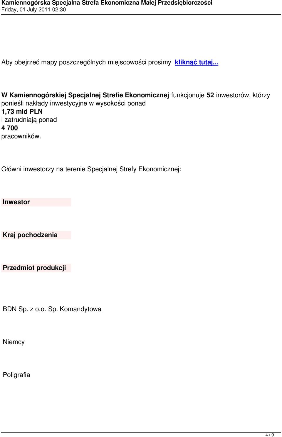 nakłady inwestycyjne w wysokości ponad 1,73 mld PLN i zatrudniają ponad 4 700 pracowników.