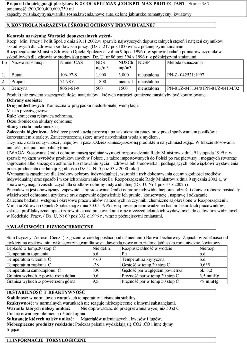 Rozporządzenie Ministra Zdrowia i Opieki Społecznej z dnia 9 lipca 1996 r. w sprawie badań i pomiarów czynników szkodliwych dla zdrowia w środowisku pracy. Dz. U. nr 86 poz 394 z 1996 r.