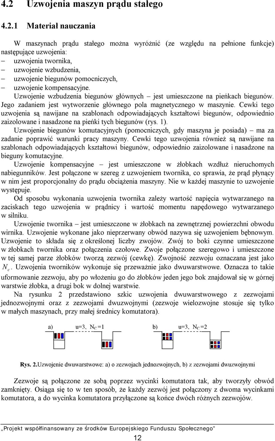 Jego zadaniem jest wytworzenie głównego pola magnetycznego w maszynie.