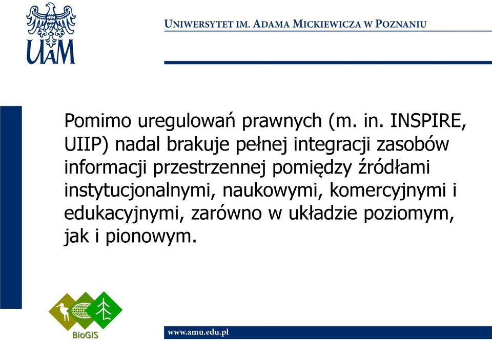 informacji przestrzennej pomiędzy źródłami