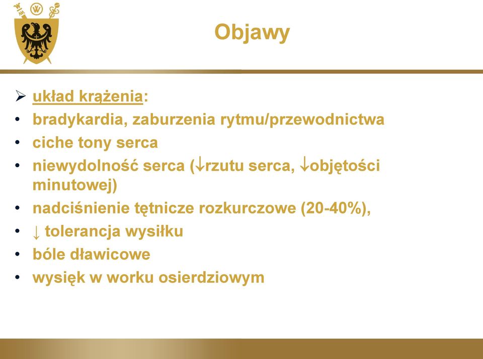 rzutu serca, objętości minutowej) nadciśnienie tętnicze