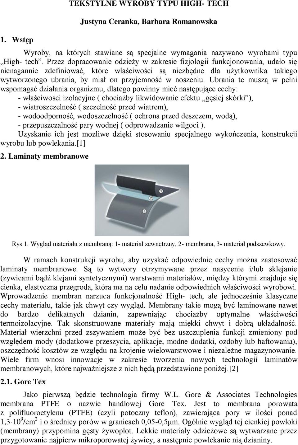 w noszeniu.