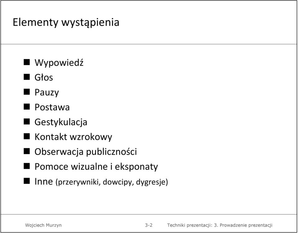 Obserwacja publiczności Pomoce wizualne i