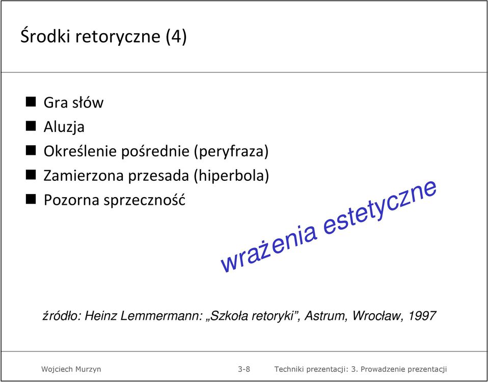 (hiperbola) Pozorna sprzeczność wrażenia estetyczne