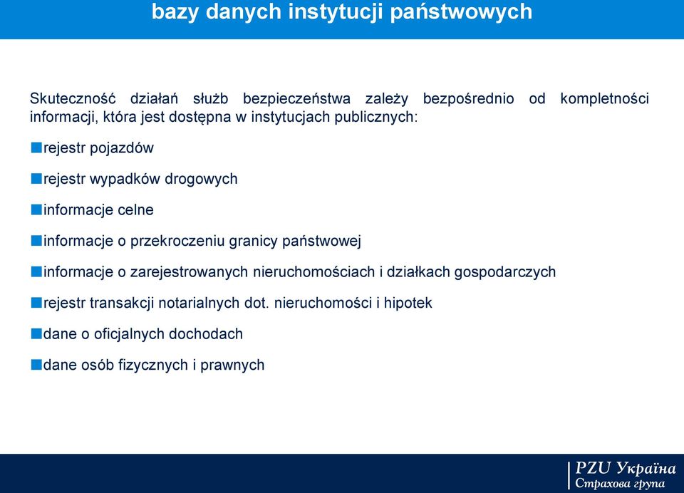 celne informacje o przekroczeniu granicy państwowej informacje o zarejestrowanych nieruchomościach i działkach
