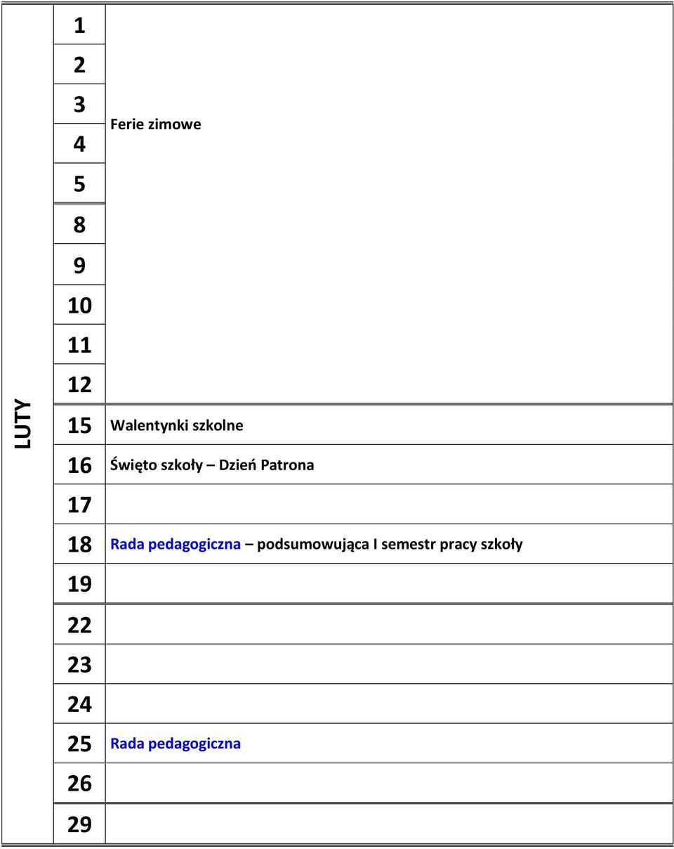 szkoły Dzień Patrona 1