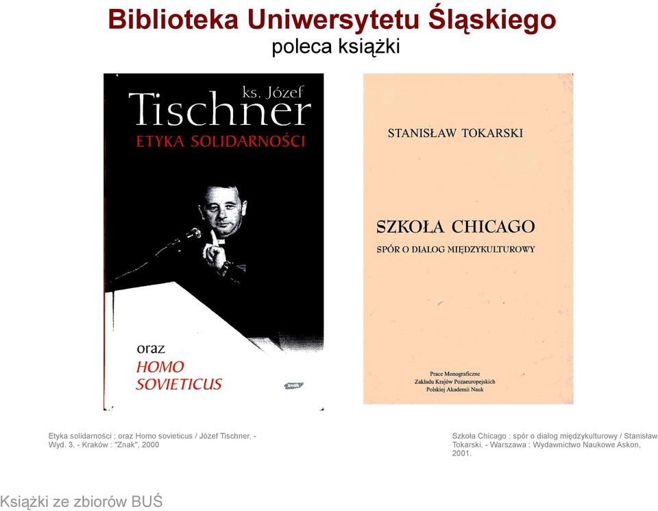 - Kraków : "Znak", 2000 Szkoła Chicago : spór o