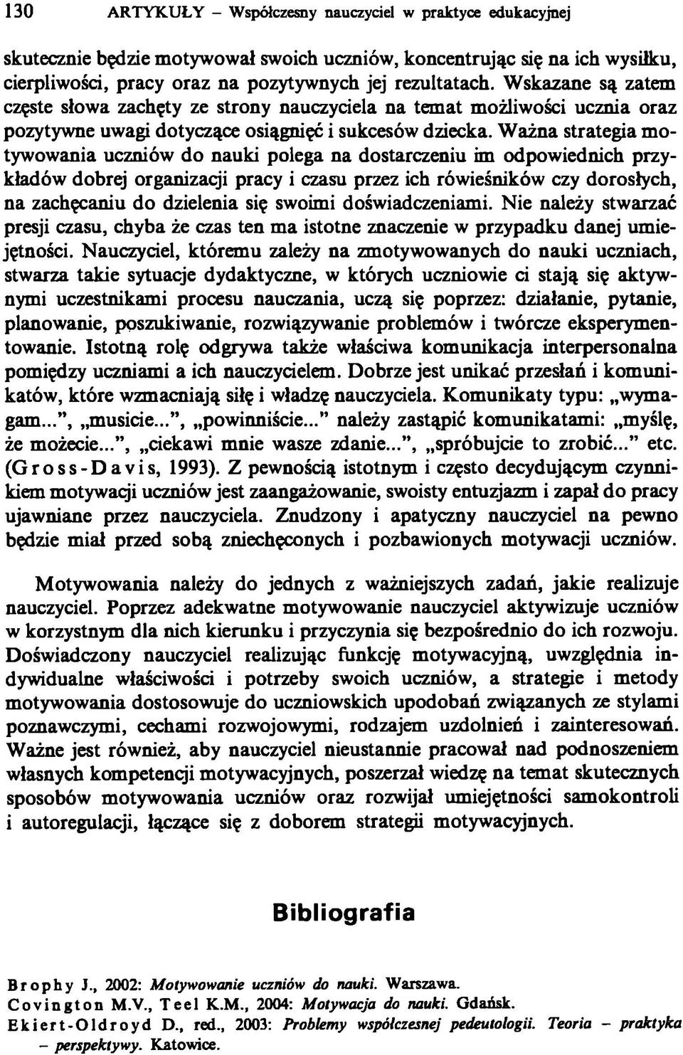 Beata Dyrda Motywowanie Uczniów Do Nauki Zadanie Współczesnego