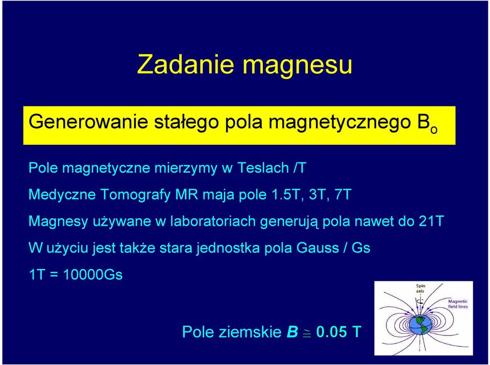 5T, 3T, 7T Magnesy używane w laboratoriach generują pola nawet do 21T W