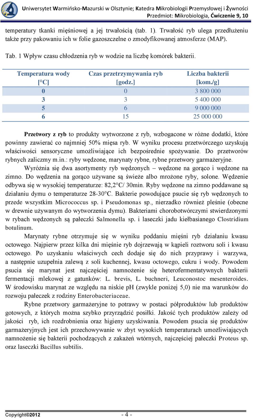 /g] 0 0 3 800 000 3 3 5 400 000 5 6 9 000 000 6 15 25 000 000 Przetwory z ryb to produkty wytworzone z ryb, wzbogacone w różne dodatki, które powinny zawierać co najmniej 50% mięsa ryb.