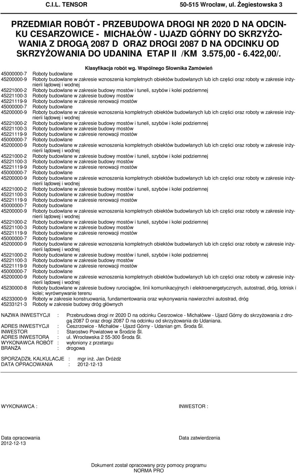 7,00-6.,00/. Klasyfikacja robó wg.