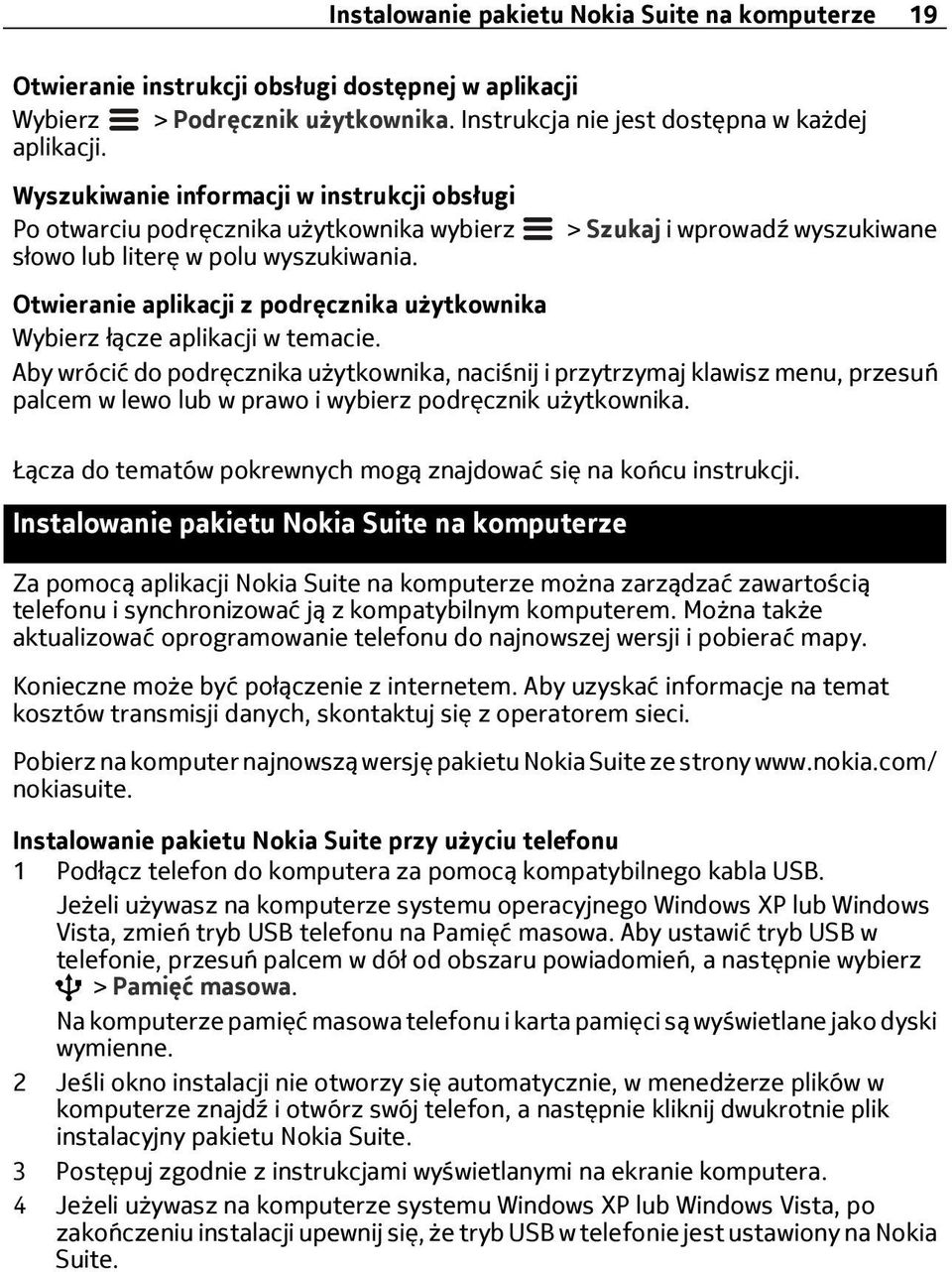 > Szukaj i wprowadź wyszukiwane Otwieranie aplikacji z podręcznika użytkownika łącze aplikacji w temacie.