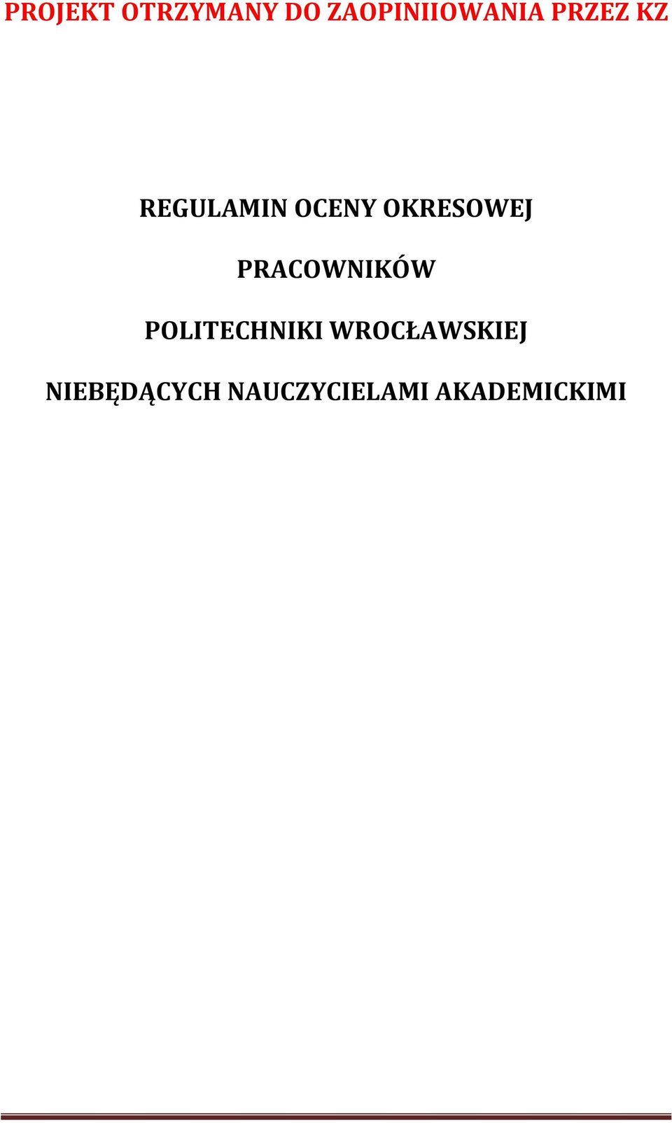 PRACOWNIKÓW POLITECHNIKI