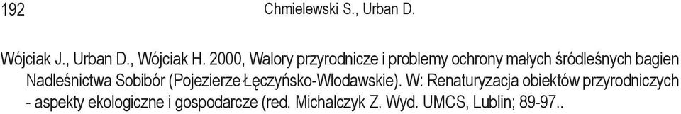 Nadleśnictwa Sobibór (Pojezierze Łęczyńsko-Włodawskie).