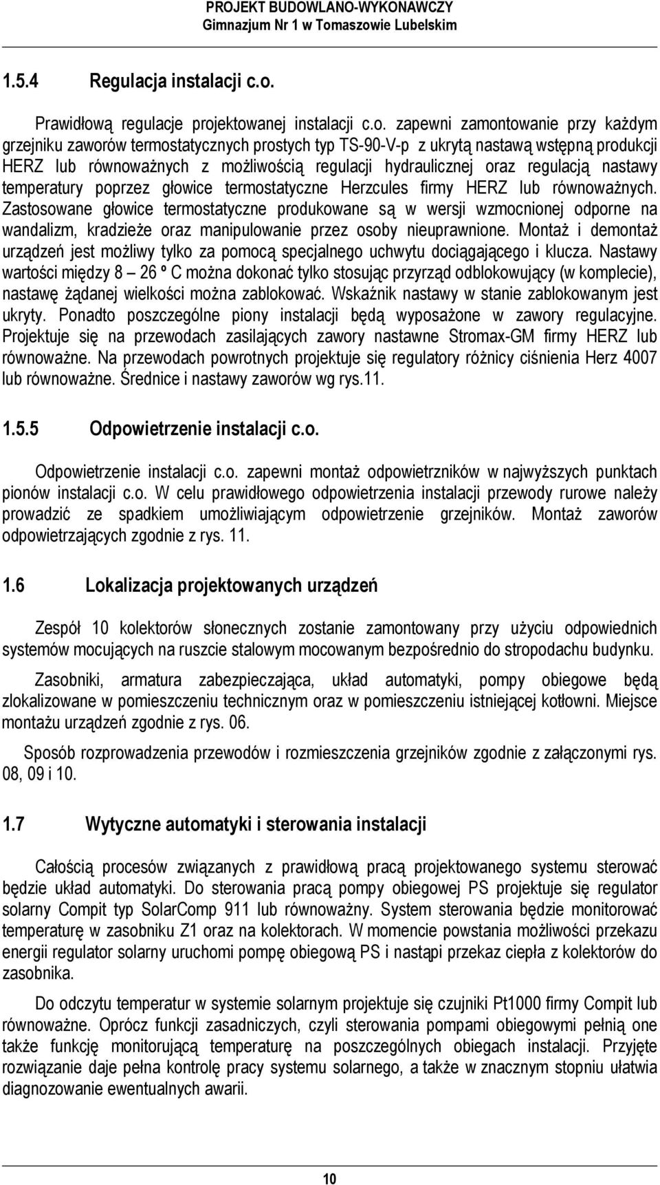ą regulacje proj