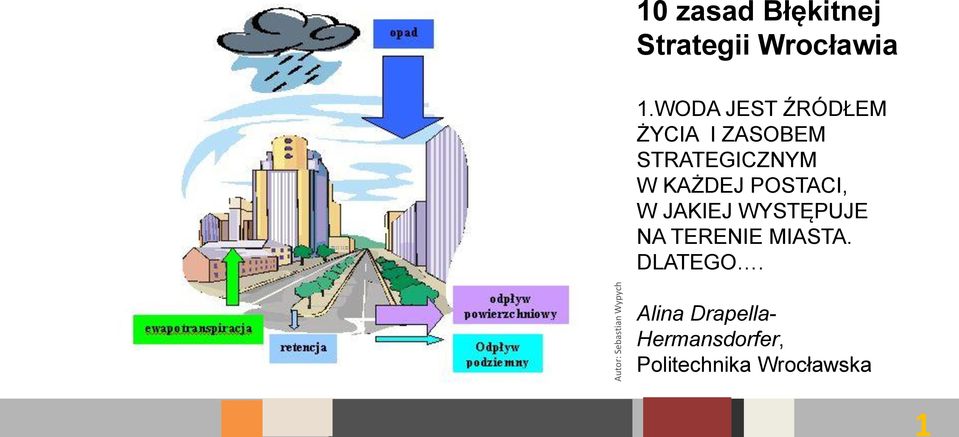 WODA JEST ŹRÓDŁEM ŻYCIA I ZASOBEM STRATEGICZNYM W KAŻDEJ