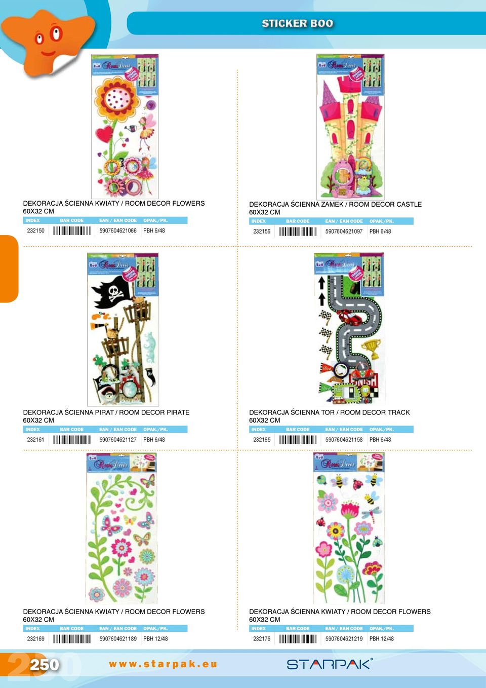 ŚCIENNA TOR / ROOM DECOR TRACK 60X32 CM 232165 5907604621158 PBH 6/48 5 907604 621127 5 907604 621158 DEKORACJA ŚCIENNA KWIATY / ROOM DECOR FLOWERS