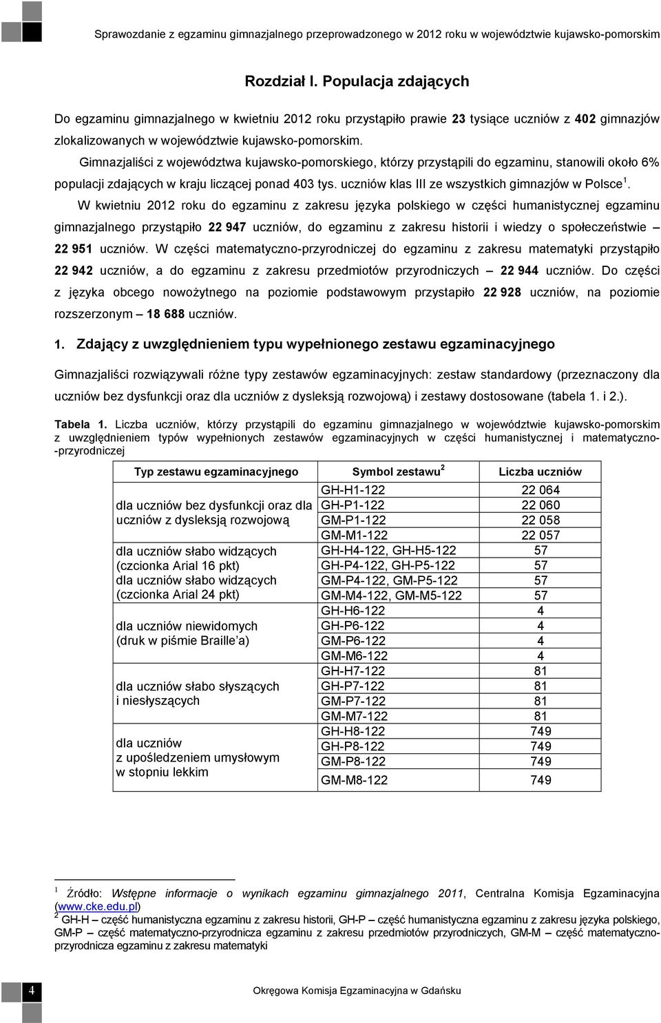 uczniów klas III ze wszystkich gimnazjów w Polsce 1.