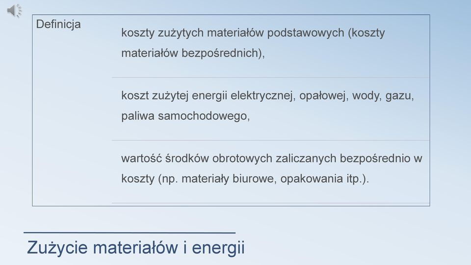 paliwa samochodowego, wartość środków obrotowych zaliczanych bezpośrednio