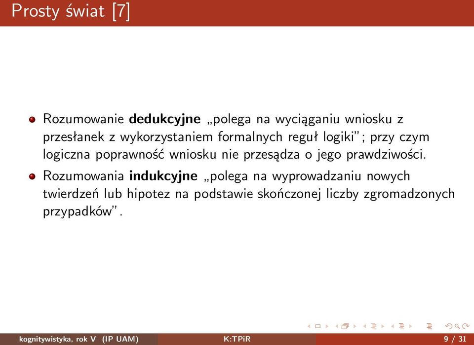 o jego prawdziwości.