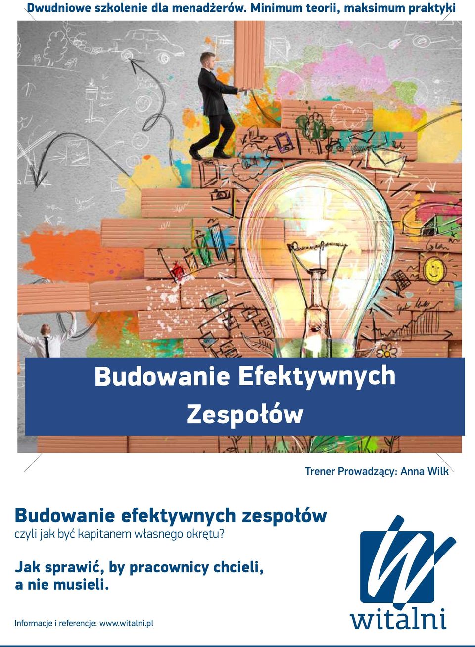 Trener Prowadzący: Anna Wilk Budowanie efektywnych zespołów czyli jak