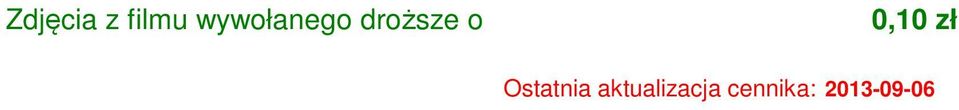0,10 zł Ostatnia