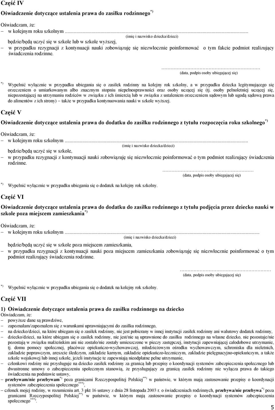 realizujący świadczenia rodzinne.