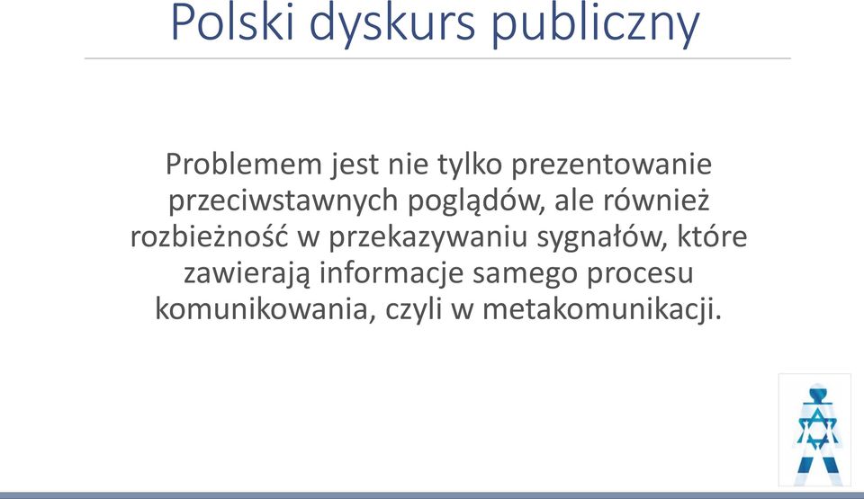 rozbieżność w przekazywaniu sygnałów, które zawierają