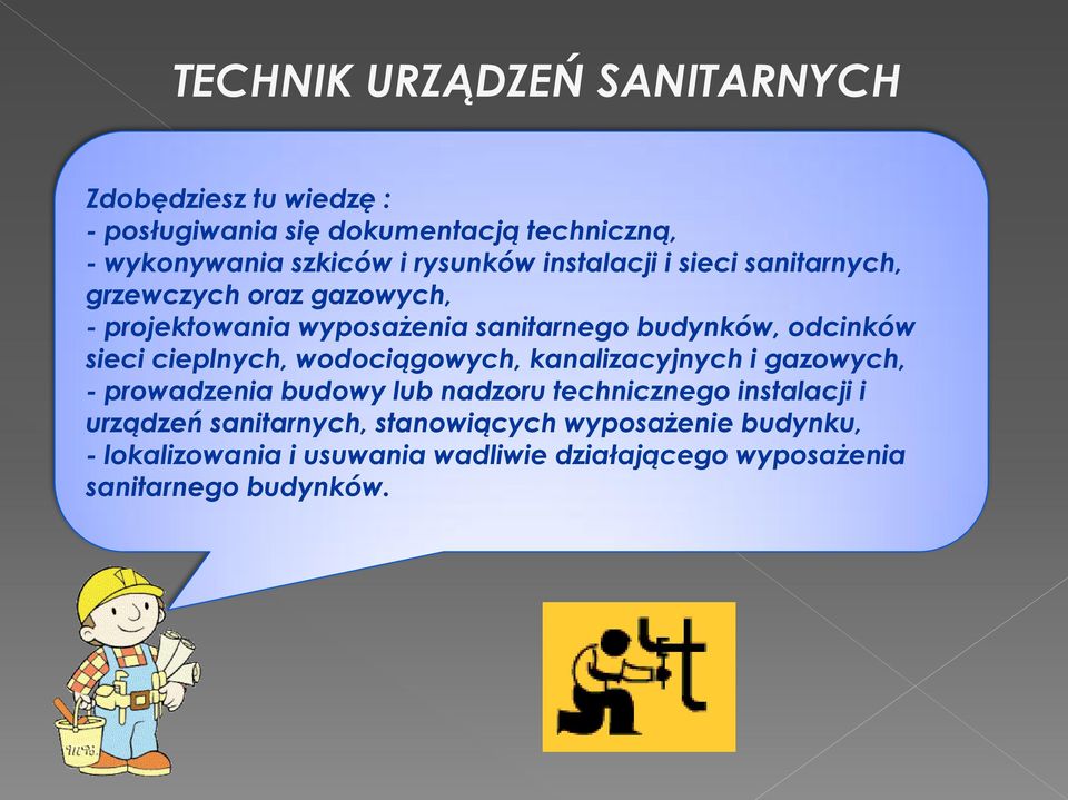 sieci cieplnych, wodociągowych, kanalizacyjnych i gazowych, - prowadzenia budowy lub nadzoru technicznego instalacji i