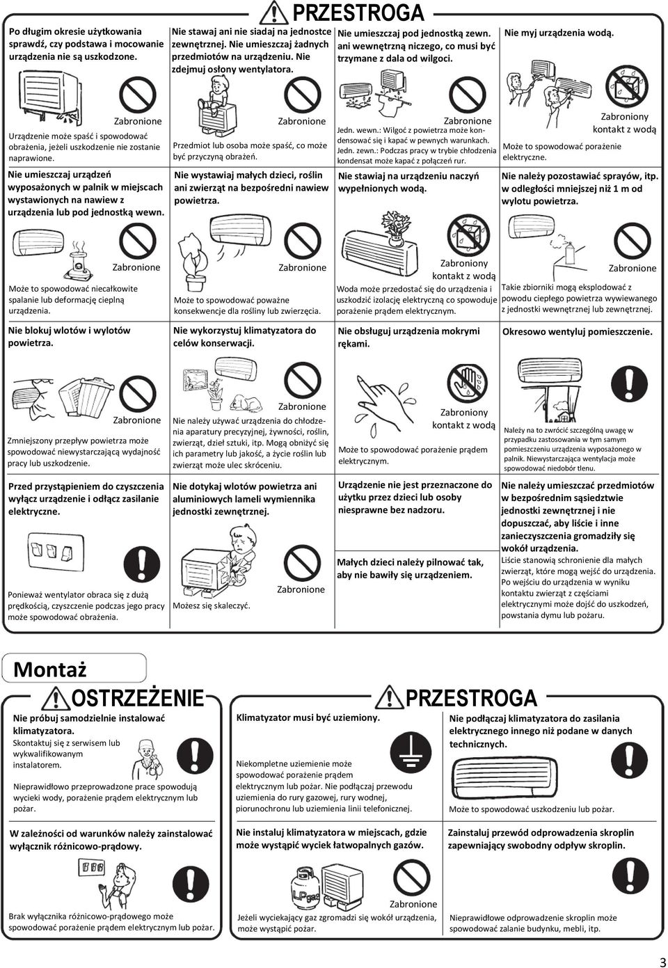 Urządzenie może spaśd i spowodowad obrażenia, jeżeli uszkodzenie nie zostanie naprawione.