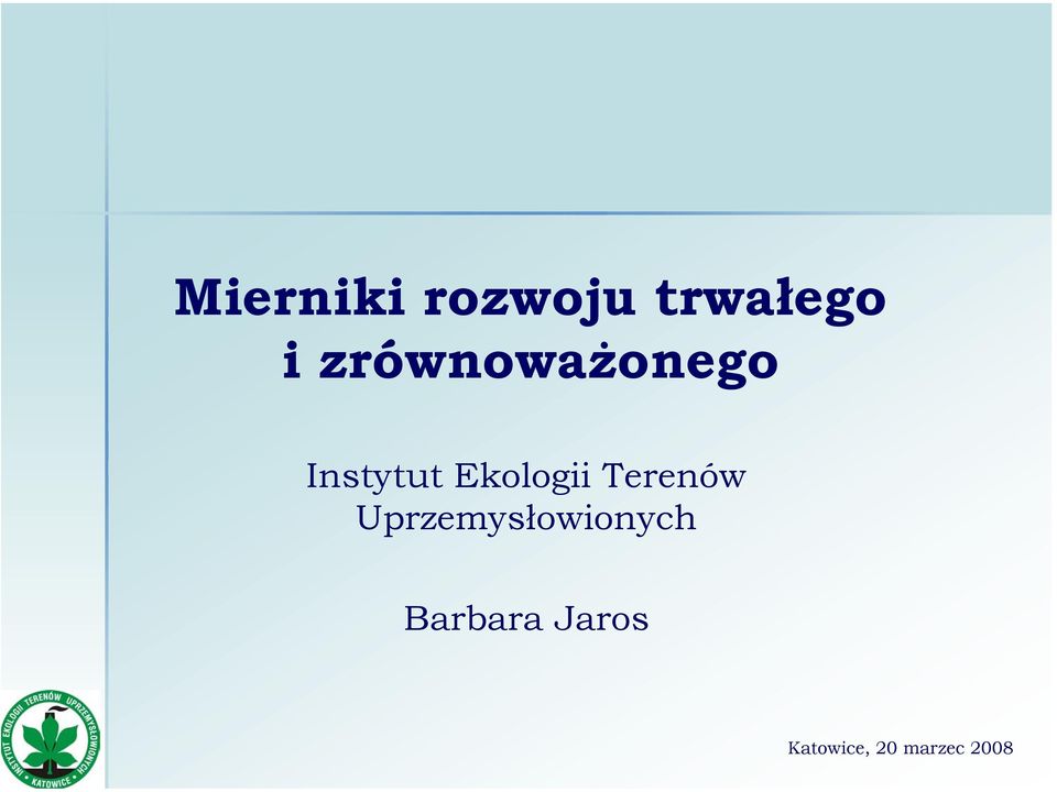 Ekologii Terenów