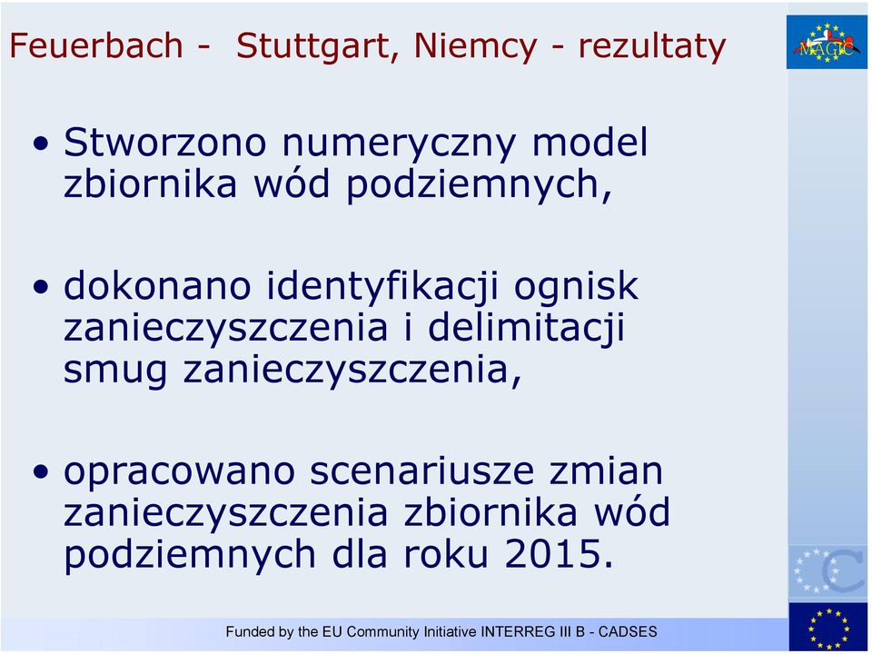 zanieczyszczenia i delimitacji smug zanieczyszczenia, opracowano