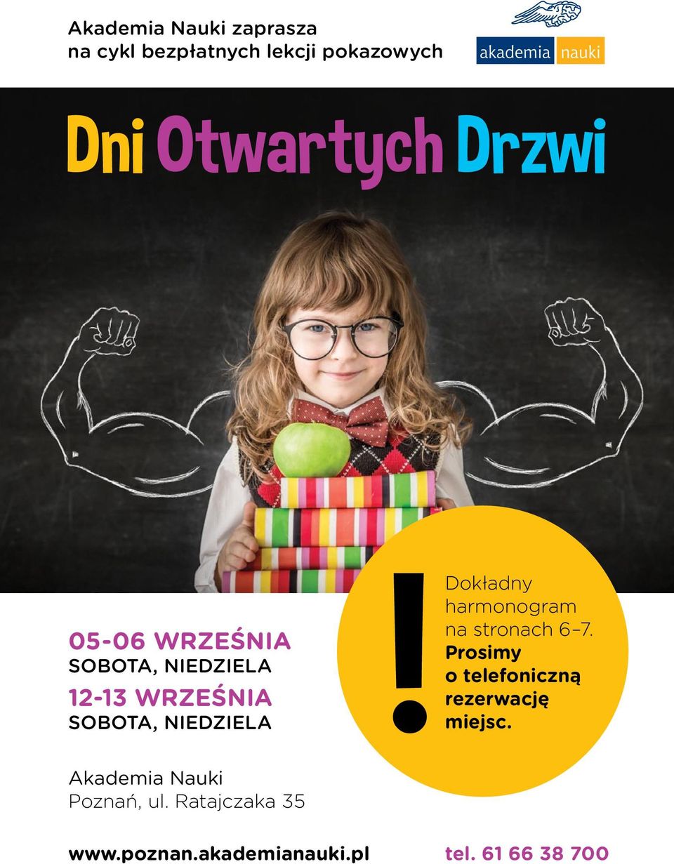 Dokładny harmonogram na stronach 6 7. Prosimy o telefoniczną rezerwację!miejsc.