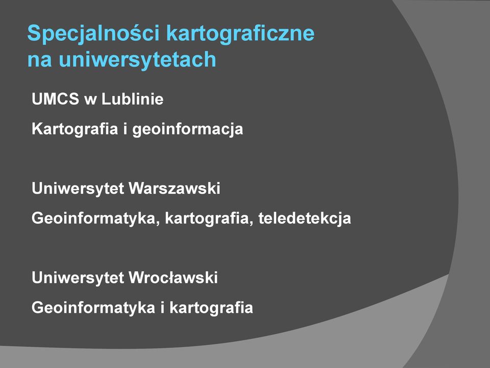 Warszawski Geoinformatyka, kartografia,