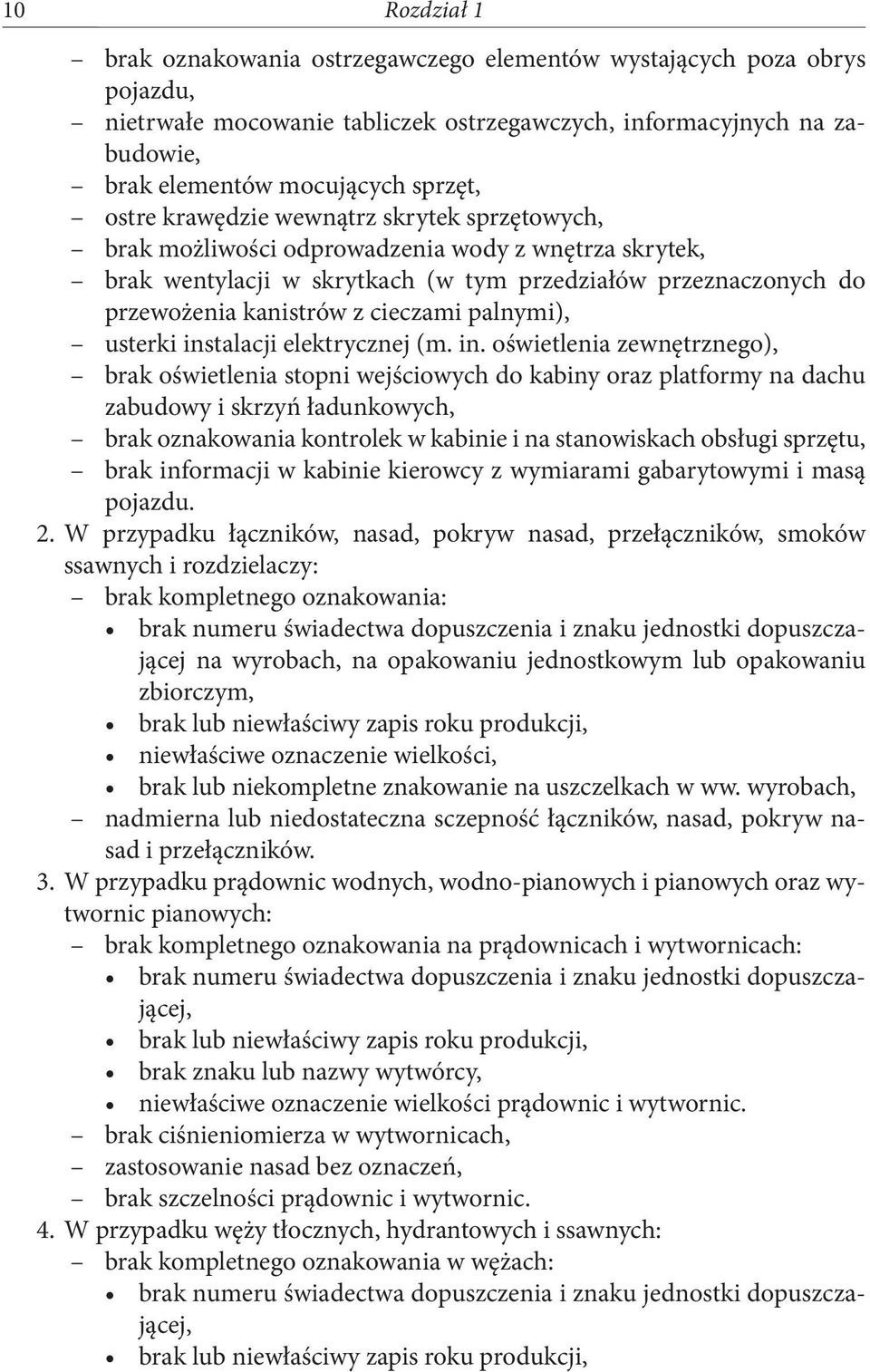 palnymi), usterki ins