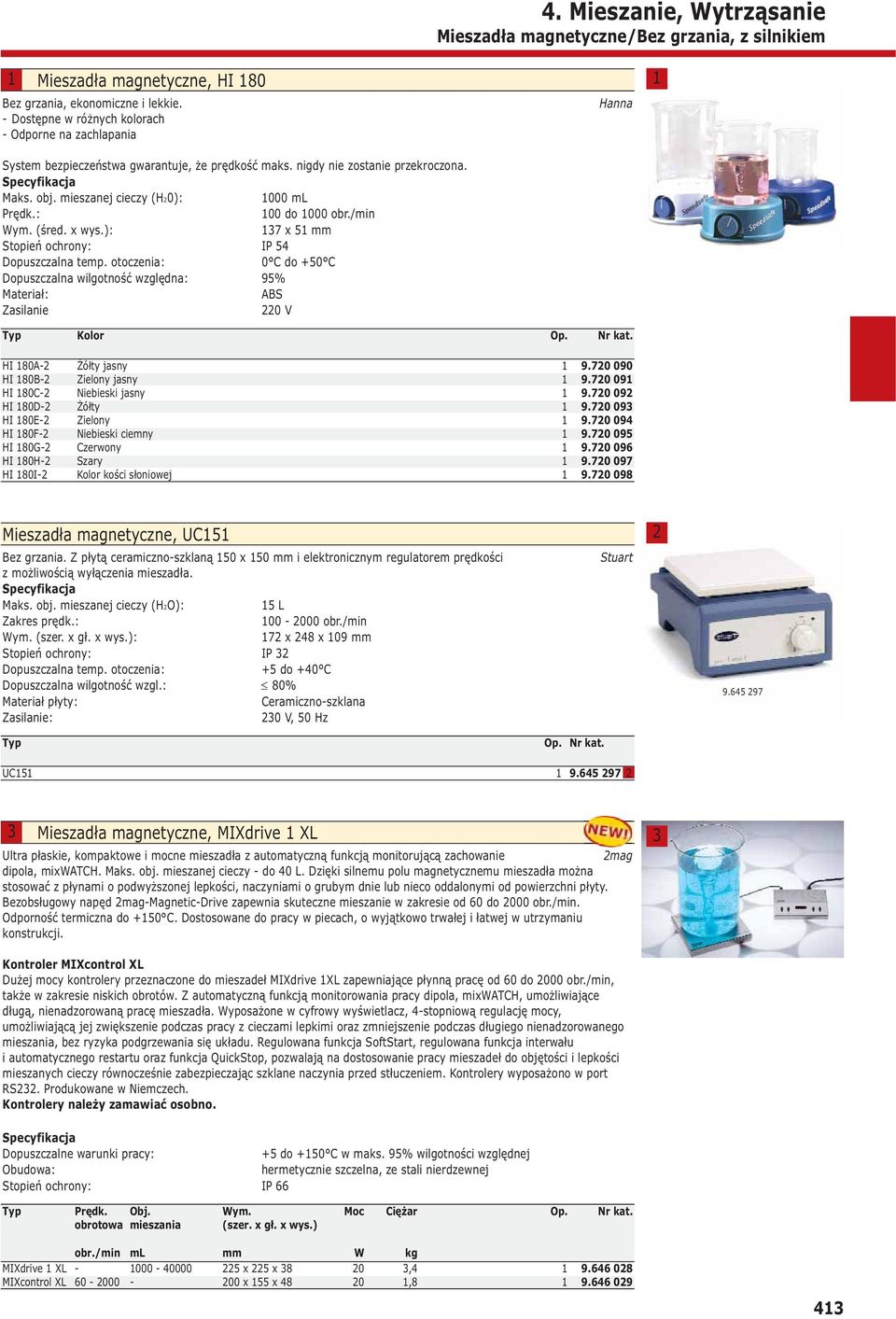 : 00 do 000 obr./min Wym. (śred. x wys.): 7 x mm Stopień ochrony: IP Dopuszczalna temp.