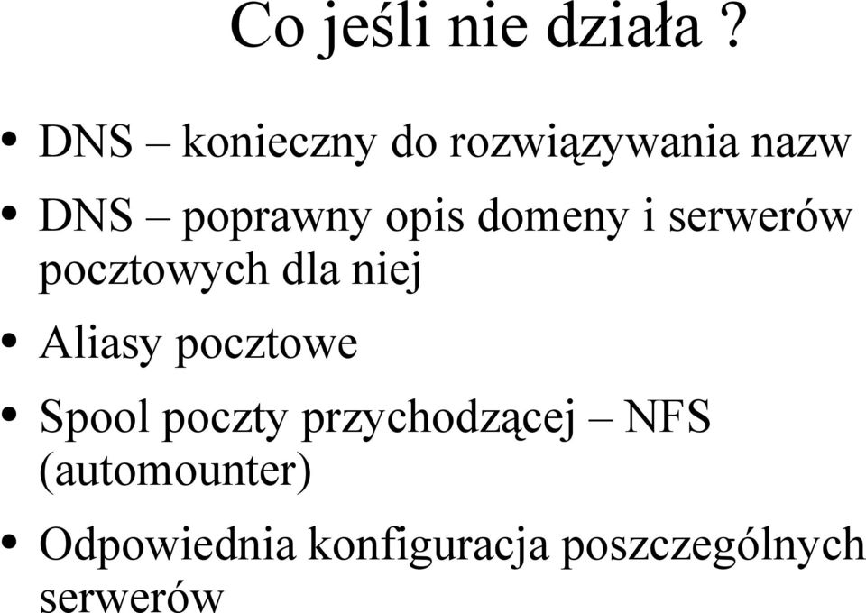 domeny i serwerów pocztowych dla niej Aliasy pocztowe