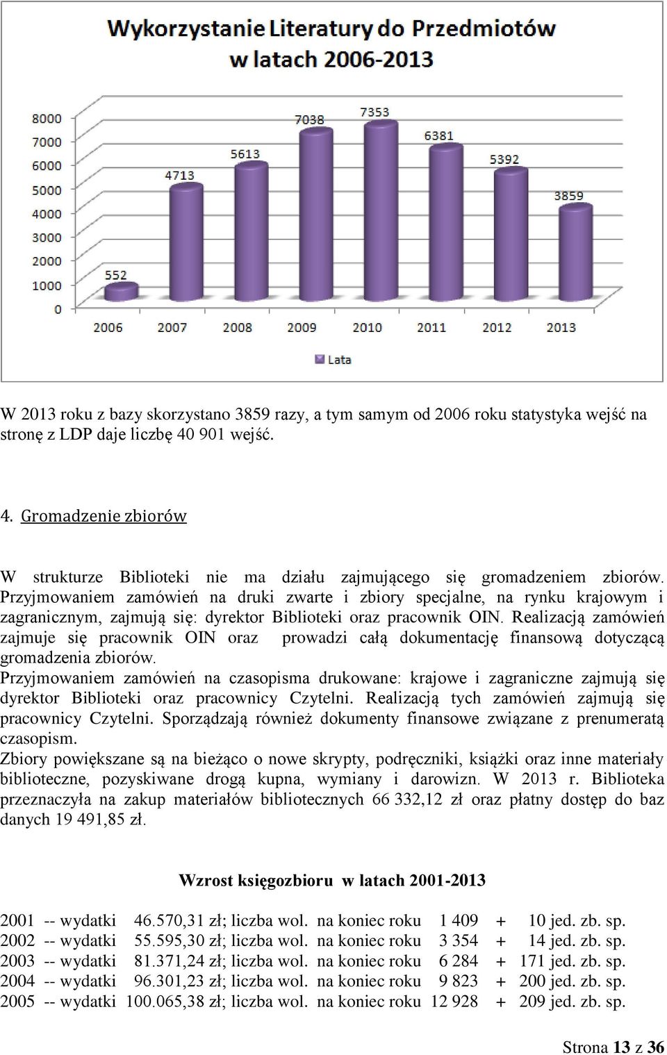 Przyjmowaniem zamówień na druki zwarte i zbiory specjalne, na rynku krajowym i zagranicznym, zajmują się: dyrektor Biblioteki oraz pracownik OIN.